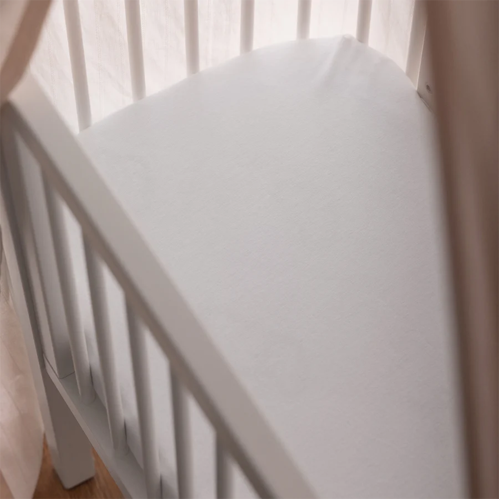 Sebra Jersey-Fixleintuch für Beistellbett White