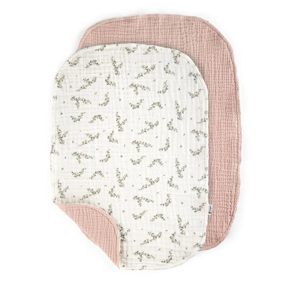 Sebra Musselin Wickelunterlage 2er-Set Powder Rose