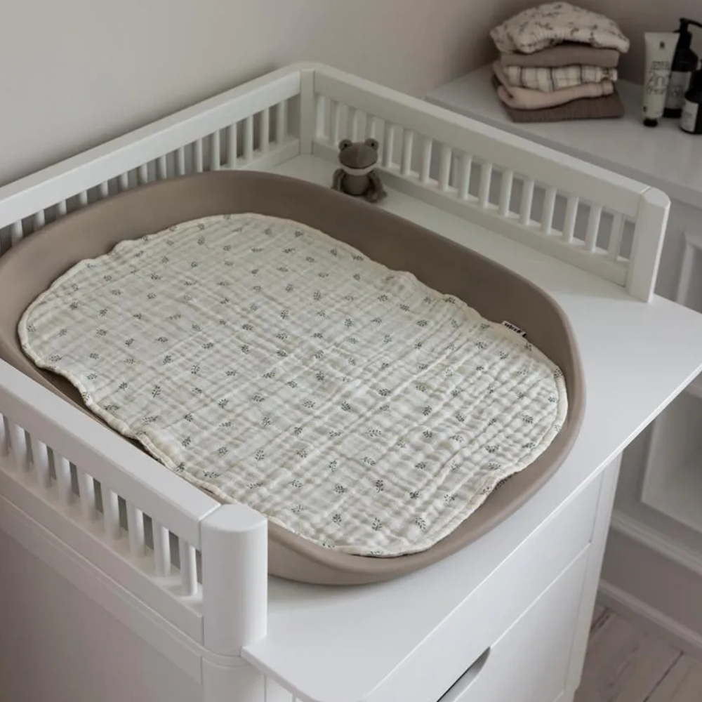 Sebra Muslin Changing Mat 2-Pack Sophora Leaves