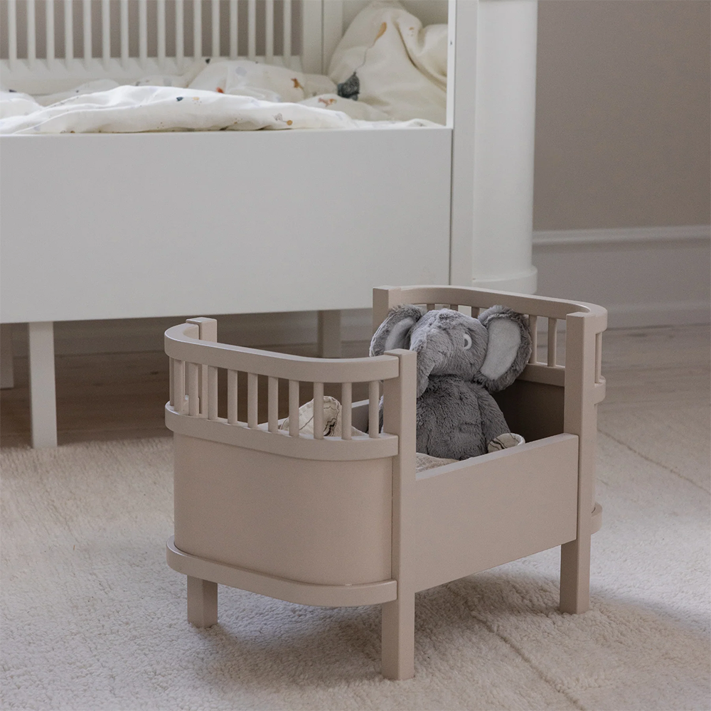 Sebra Puppenbett mit Matratze Birchbark Rose