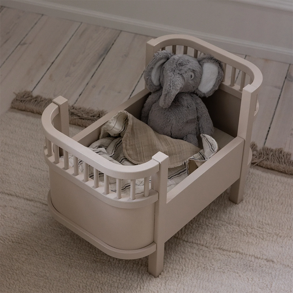 Sebra Puppenbett mit Matratze Birchbark Rose