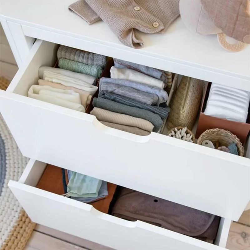 Sebra Changing Table with Drawers Classic White