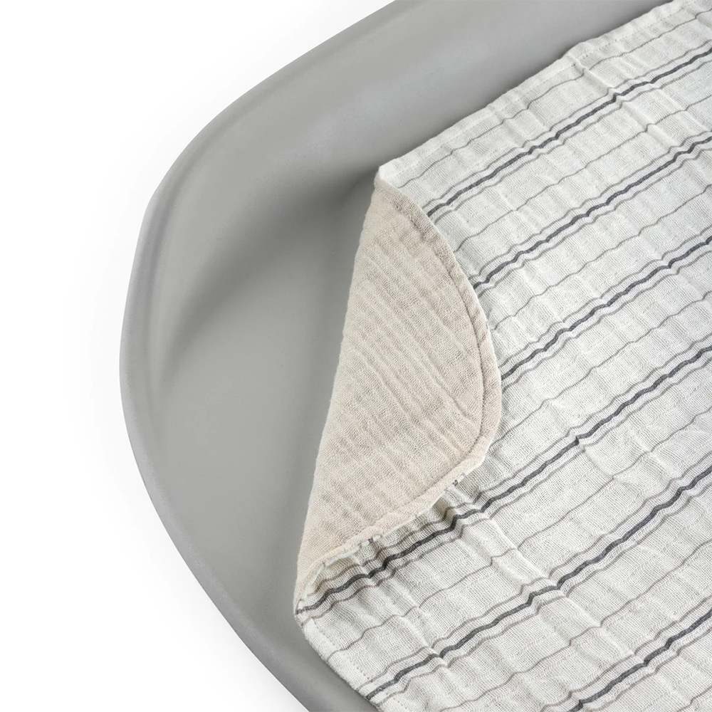Sebra Muslin Changing Pad 2-pack Cream Stripe