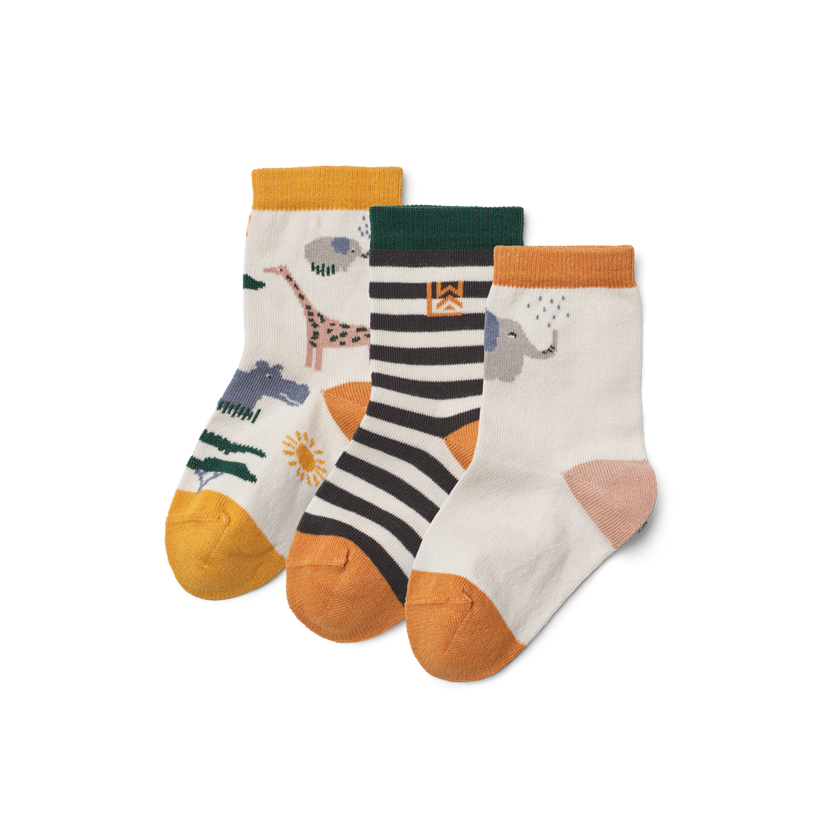 Liewood  Socken &#39;Silas&#39; 3er Pack  Safari/Sandy Mix
