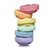 set of 6 Stapelsteinen in beautiful rainbow colors in pastel