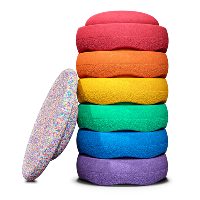 Stapelstein Super Confetti Rainbow Set Classic.