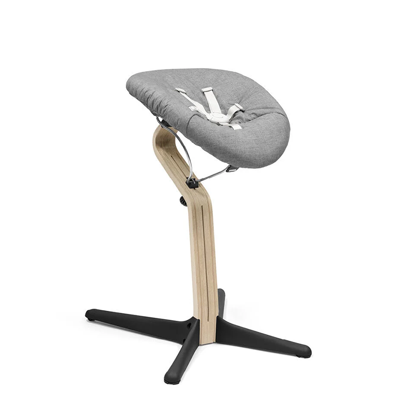Stokke®  Nomi Hochstuhl Babyaufsatz &amp; Matratzenbezug Black /Grey Sand
