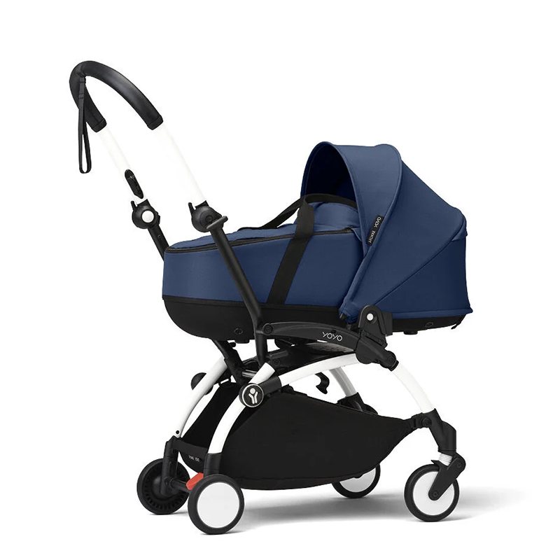 Stokke® YOYO³ with Bassinet White/Navy Blue