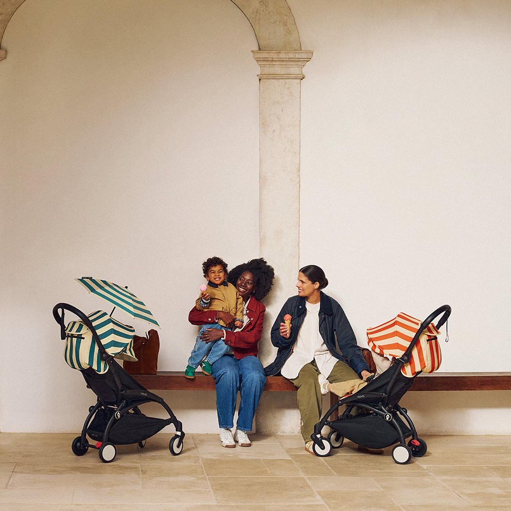 Stokke®  YOYO³ 6+ 'Riviera Collection' Summerkit mit Bezug, Sonnenschirm und Beach Bag Monaco
