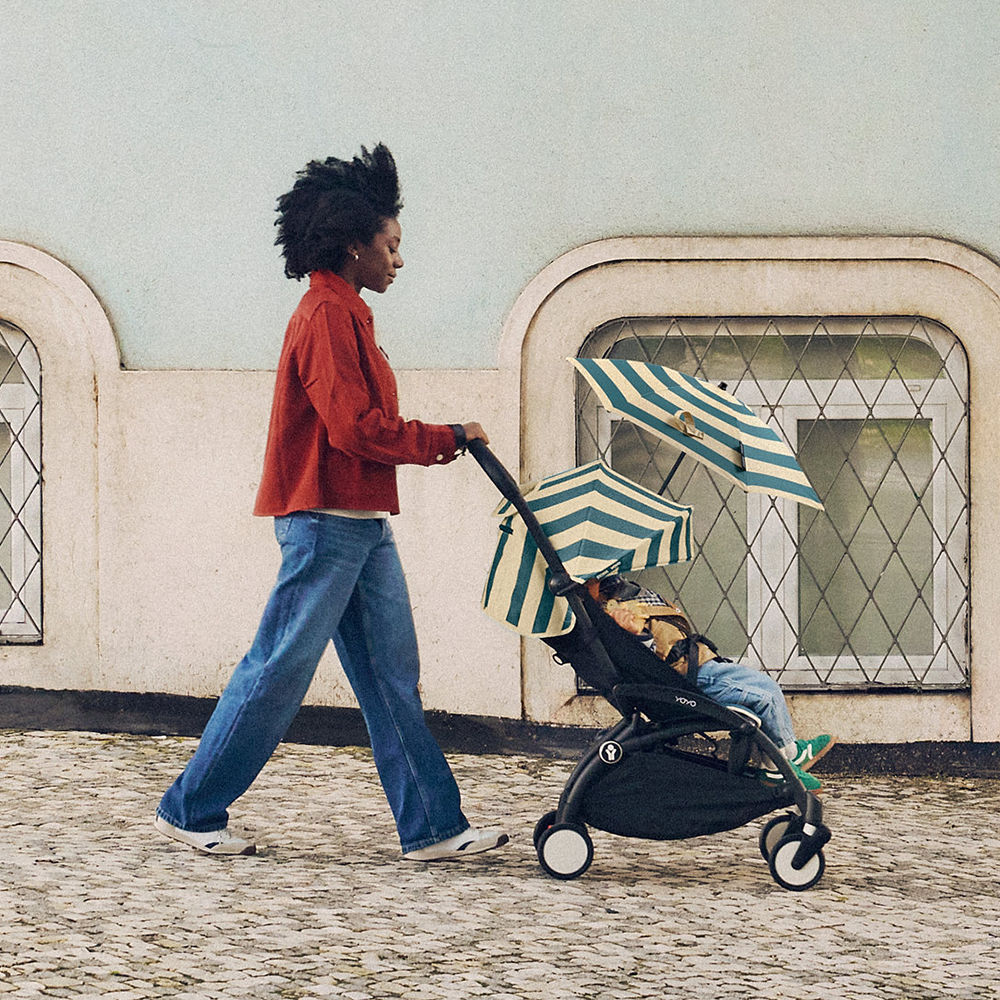 Stokke®  YOYO³ 6+ 'Riviera Collection' Summerkit mit Bezug, Sonnenschirm und Beach Bag Monaco