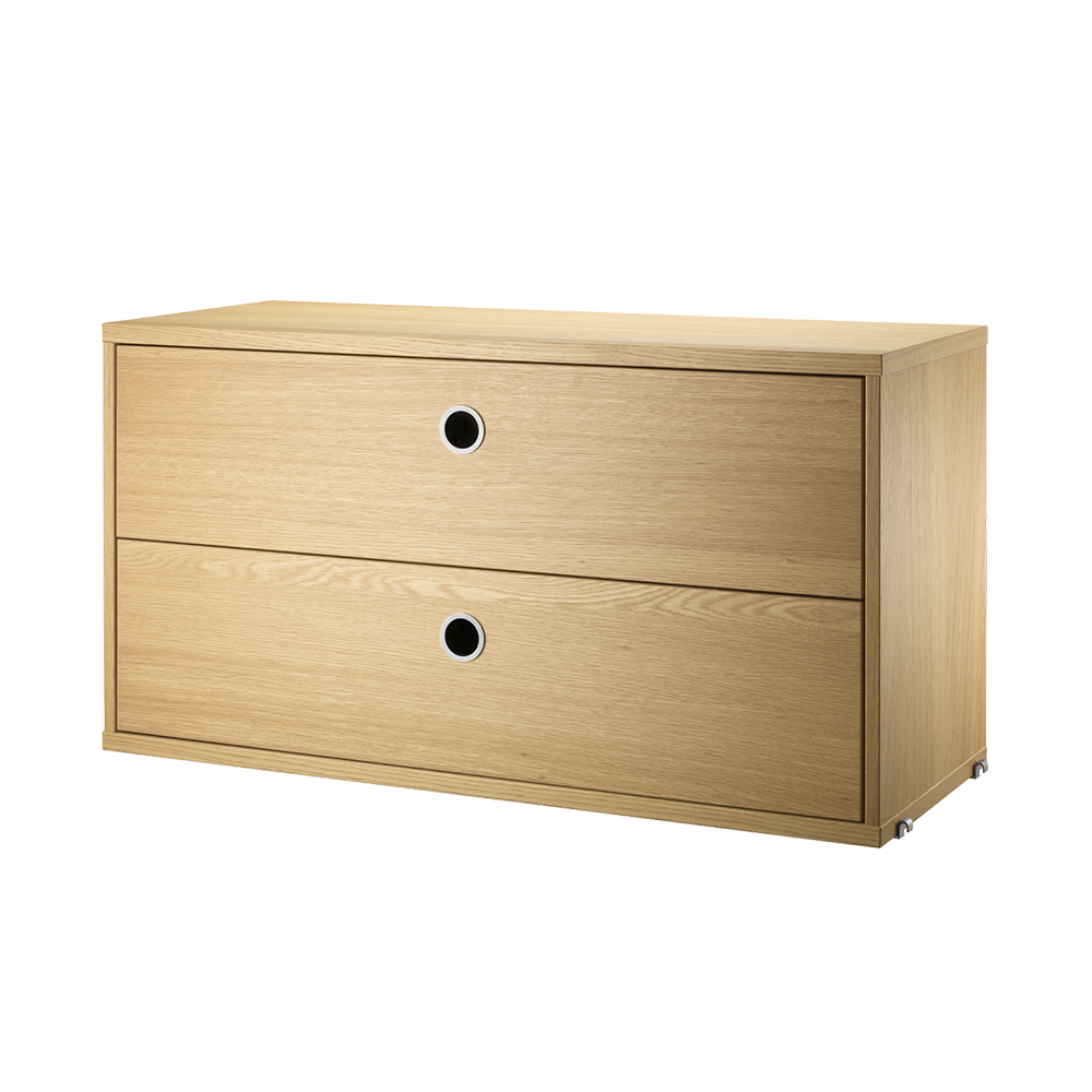 String Furniture Schrankelement mit Schubladen 'System' 78x30 cm Eiche