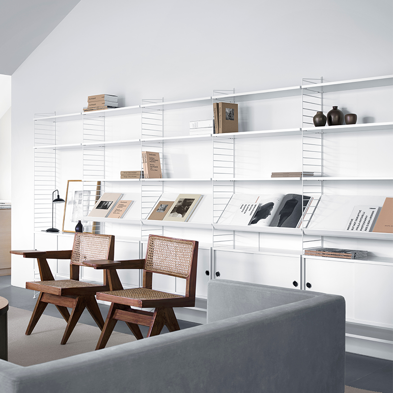 String Furniture Regalboden 'System' 78x30 cm 3er Pack Weiss