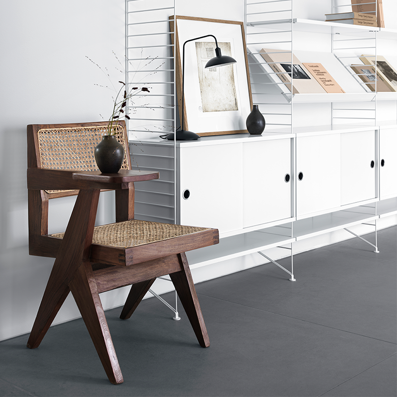 String Furniture Schrankelement mit Schiebetüren &#39;System&#39; 78x30 cm Weiss
