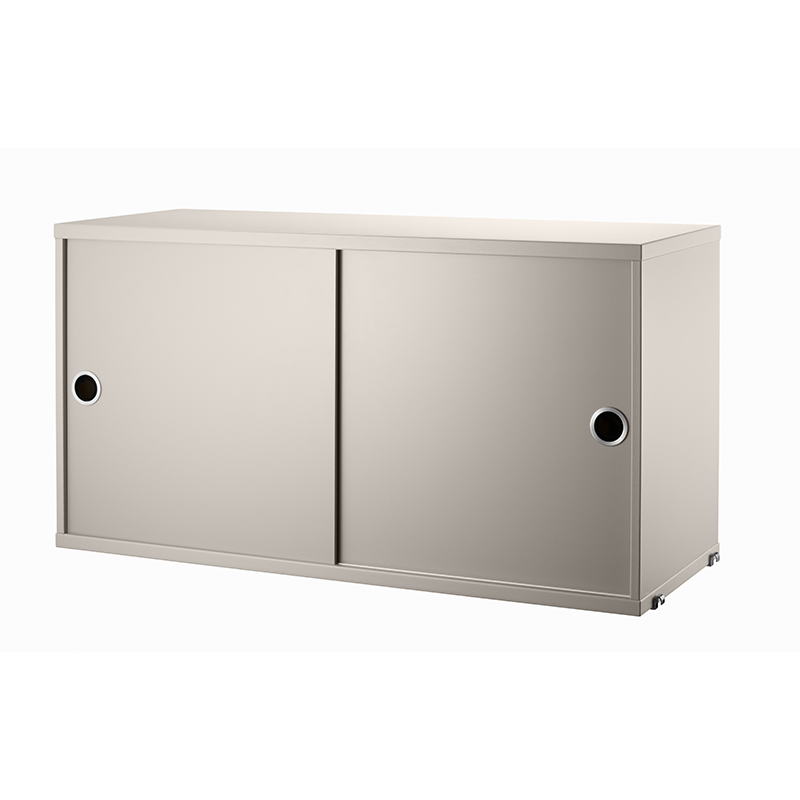 String Furniture Élément de rangement à portes coulissantes « System » 78x30 cm Beige
