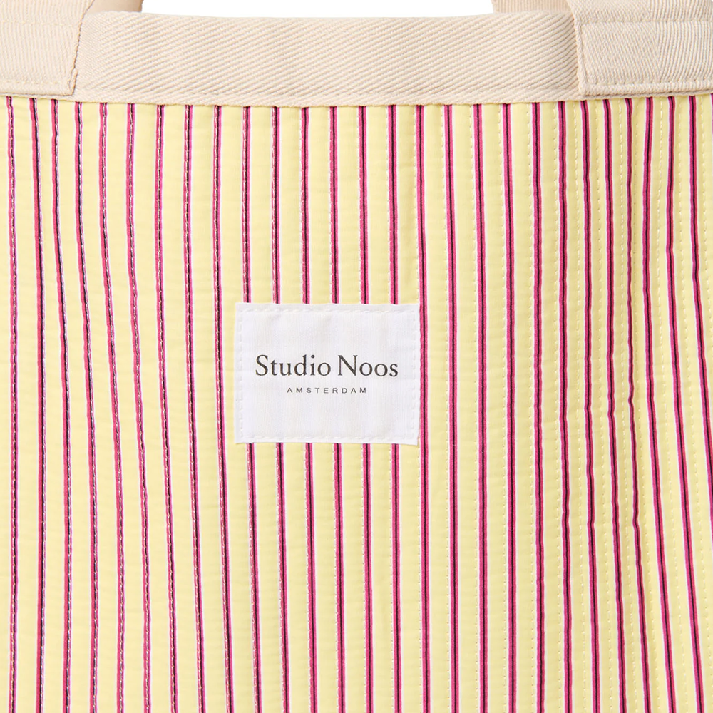 Studio Noos Sac de Plage « Poplin » Jaune Beurre Rayé