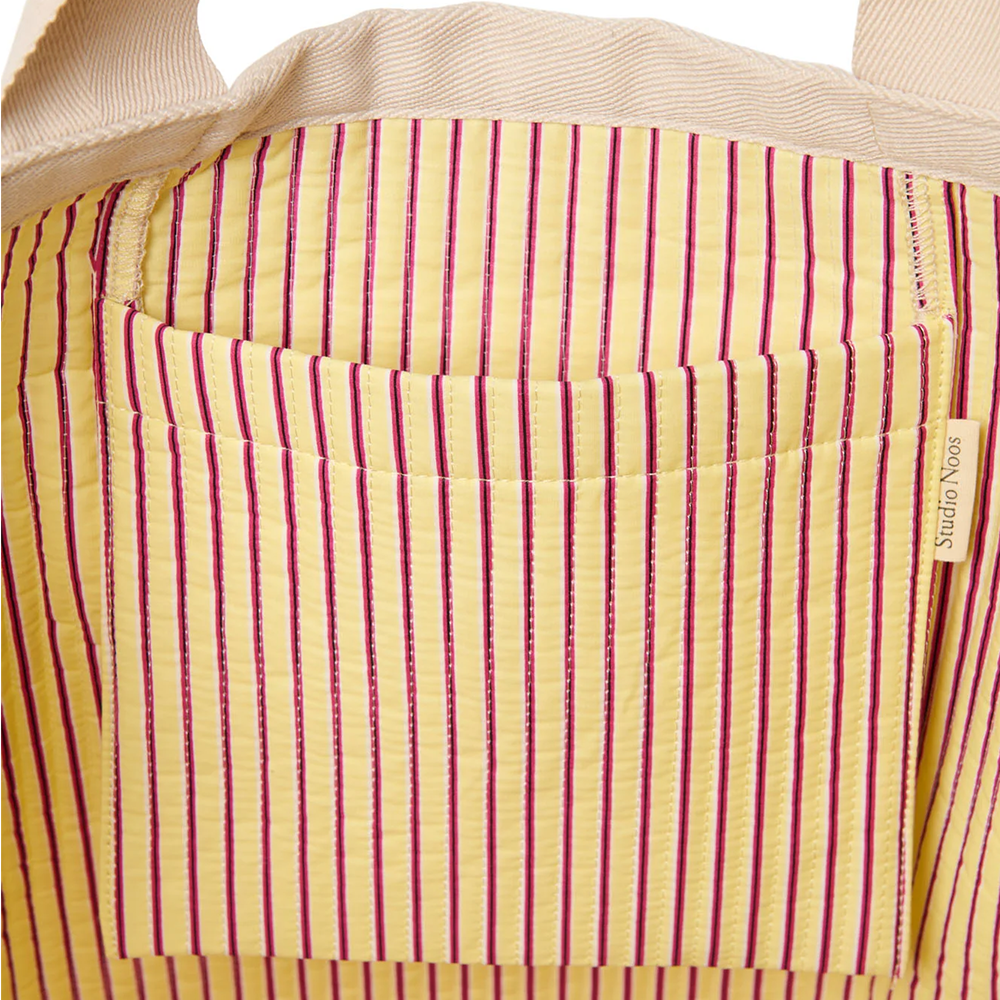 Studio Noos Sac de Plage « Poplin » Jaune Beurre Rayé