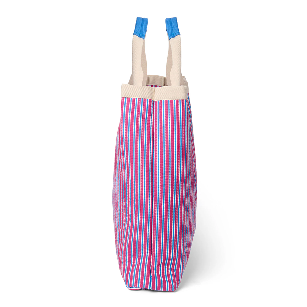 Studio Noos  Beach Bag 'Poplin' Raspberry Striped