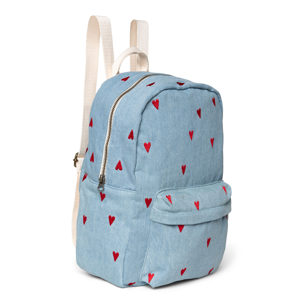 Studio Noos Rucksack Midi 'Denim' Hearts