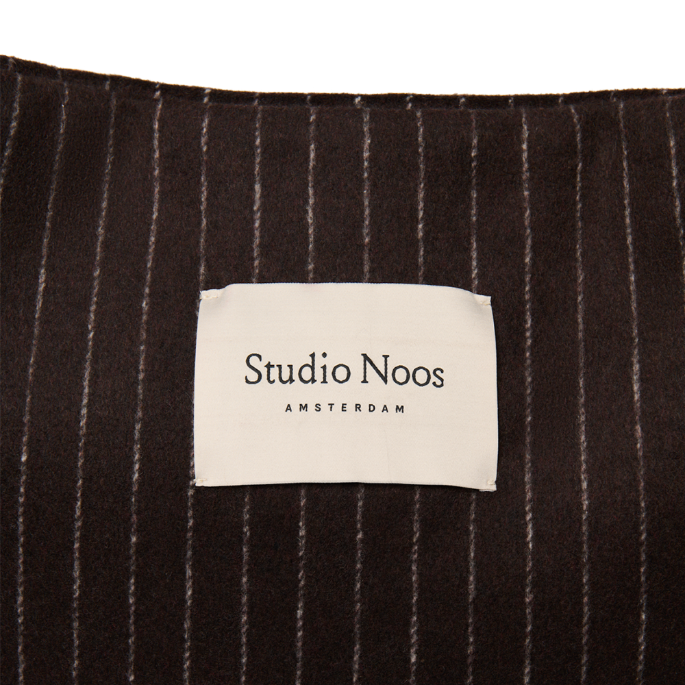 Studio Noos  Tragetasche 'Flannel Mom Bag' Brown Chalkstripe