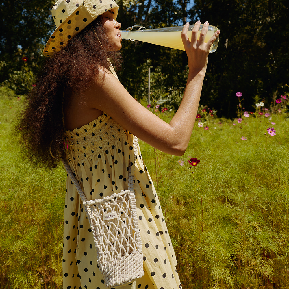 Studio Noos Macramé Bottle Bag 'Natural'