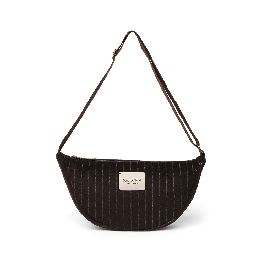 Studio Noos Gürteltasche für Erwachsene 'Flannel' Brown Chalkstripe