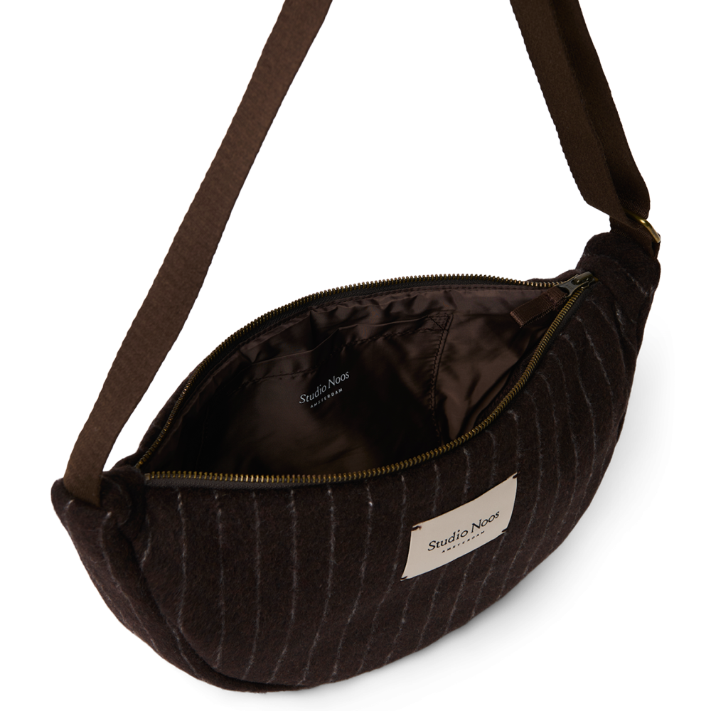 Studio Noos Gürteltasche für Erwachsene 'Flannel' Brown Chalkstripe