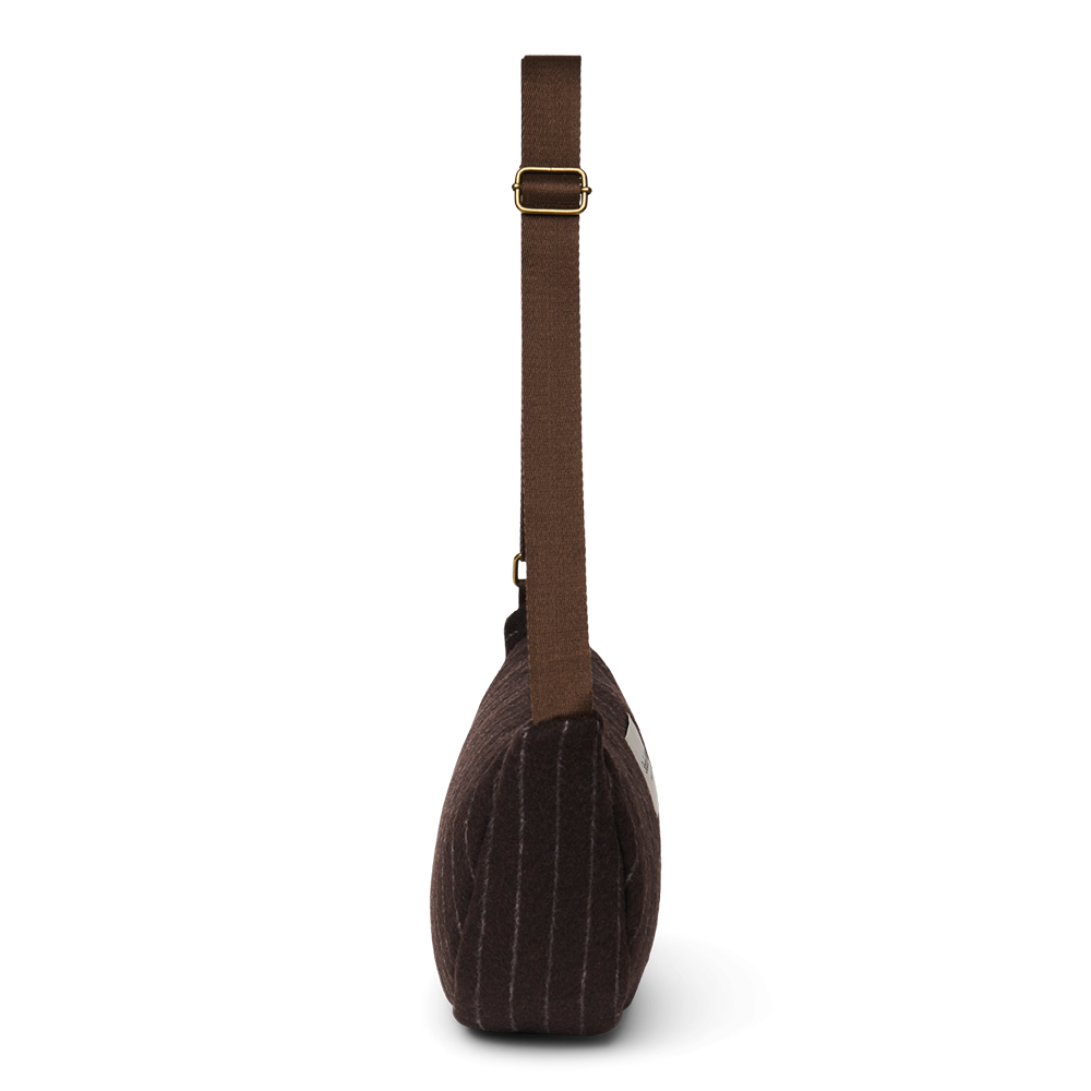 Studio Noos Gürteltasche für Erwachsene 'Flannel' Brown Chalkstripe