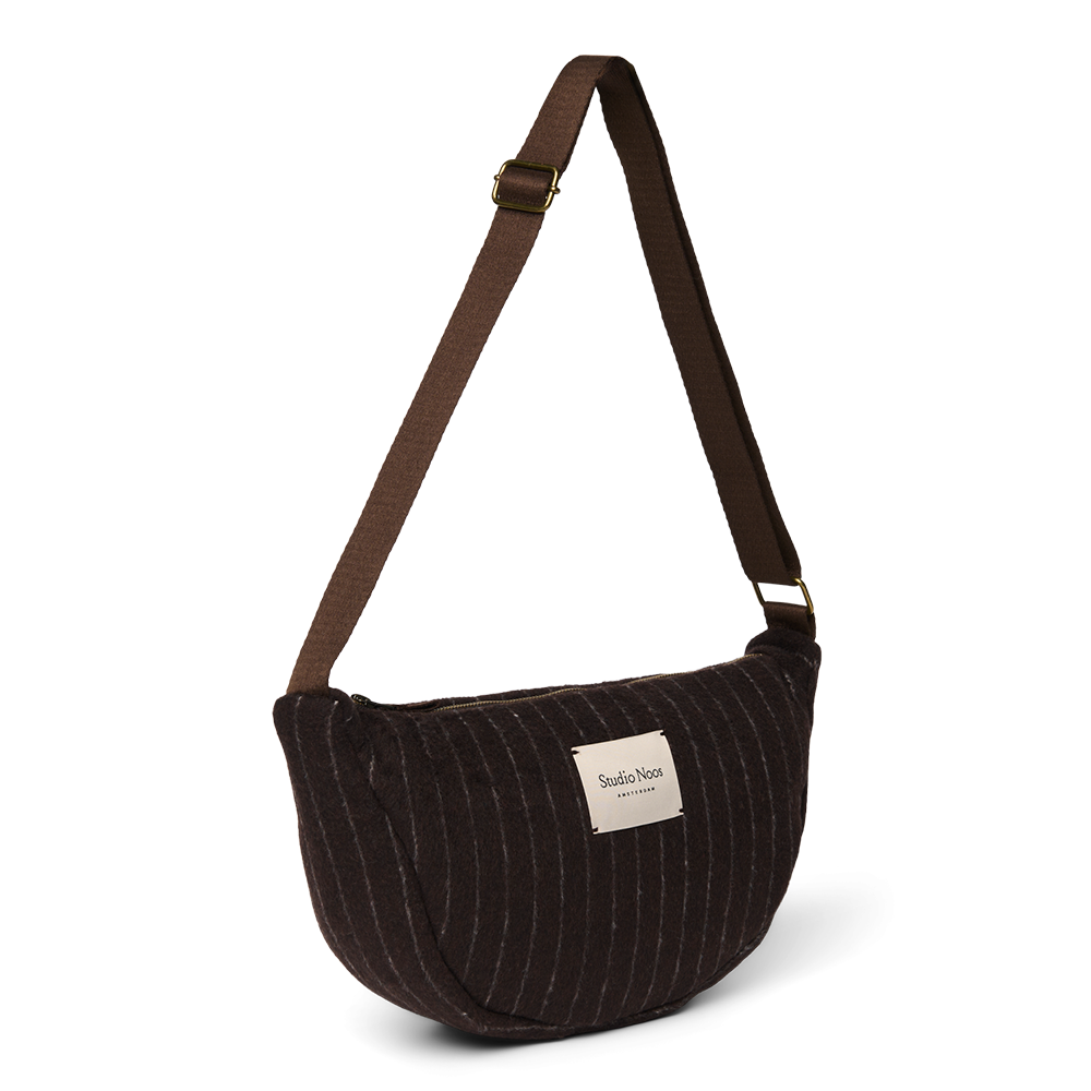 Studio Noos Gürteltasche für Erwachsene 'Flannel' Brown Chalkstripe