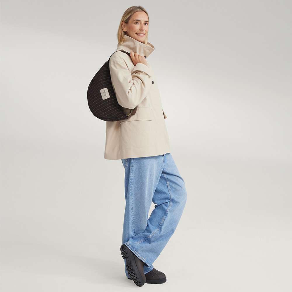 Studio Noos Gürteltasche für Erwachsene 'Flannel' Brown Chalkstripe