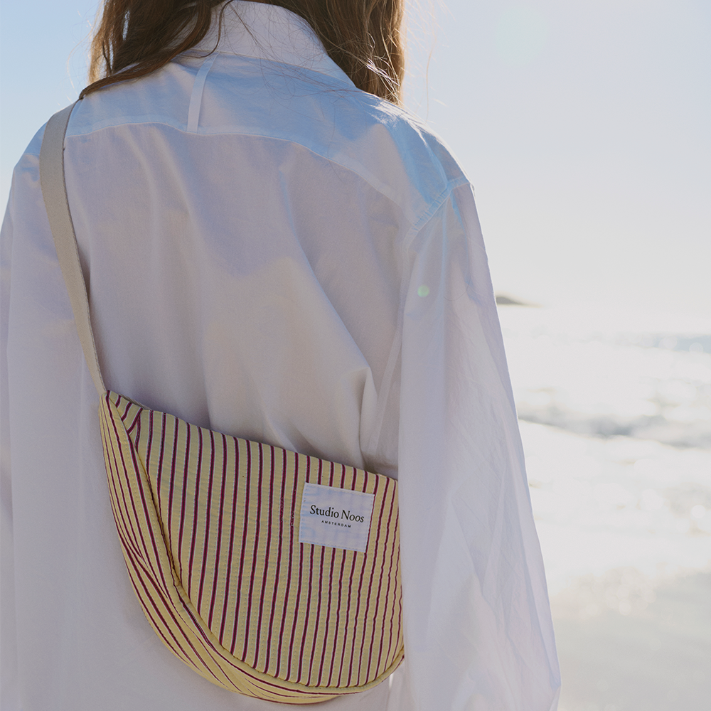 Studio Noos Gürteltasche für Erwachsene 'Poplin' Butter Yellow Striped