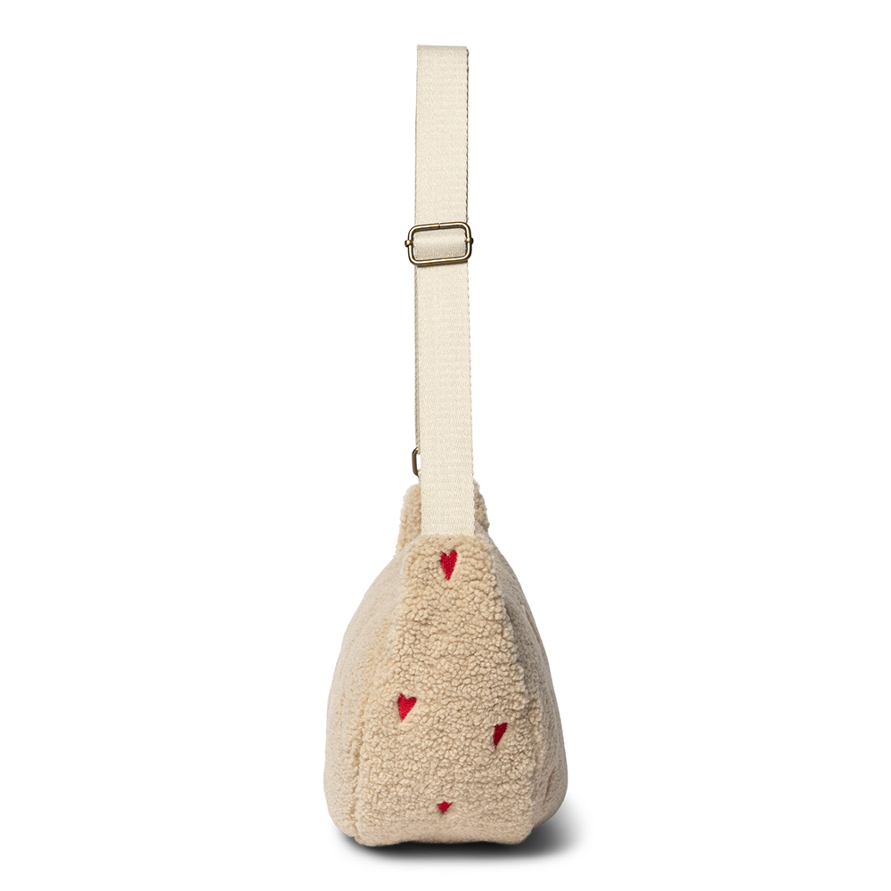 Studio Noos Gürteltasche für Erwachsene &#39;Teddy Hearts&#39; Ecru