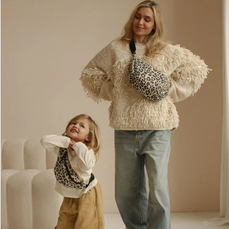 Studio Noos Gürteltasche Mini für Kinder &#39;Soft Cotton&#39; Leopard