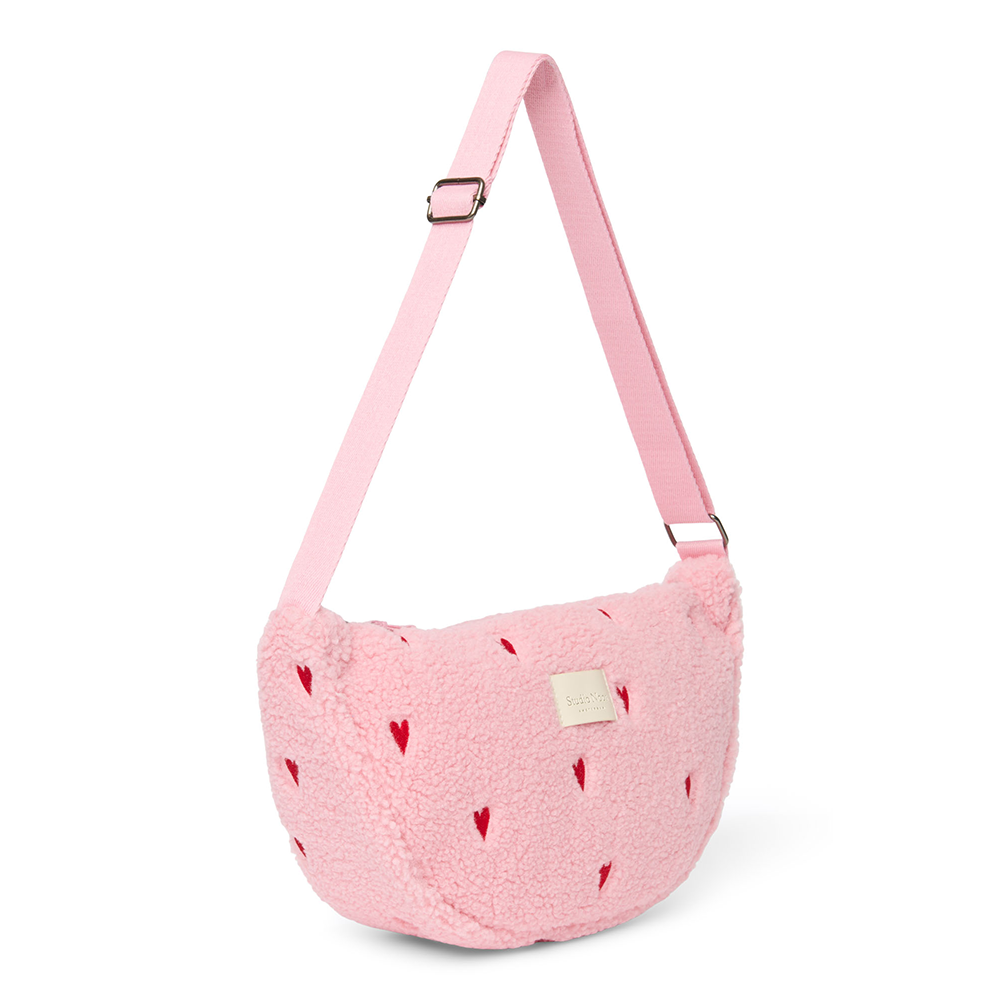 Studio Noos Gürteltasche für Erwachsene 'Teddy' Light Pink Hearts