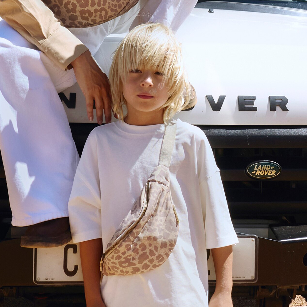 Sac banane Studio Noos Mini pour enfants « Puffy » léopard beige