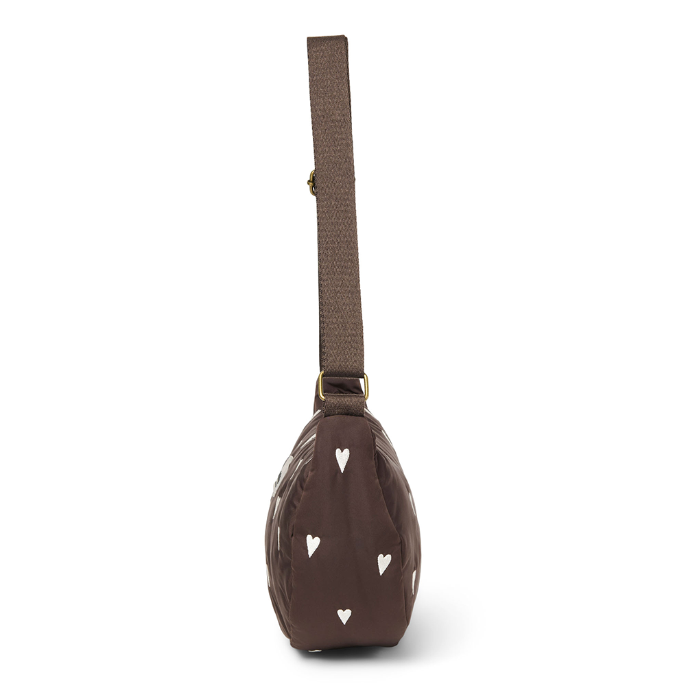 Studio Noos Gürteltasche für Erwachsene &#39;Puffy&#39; Brown Hearts