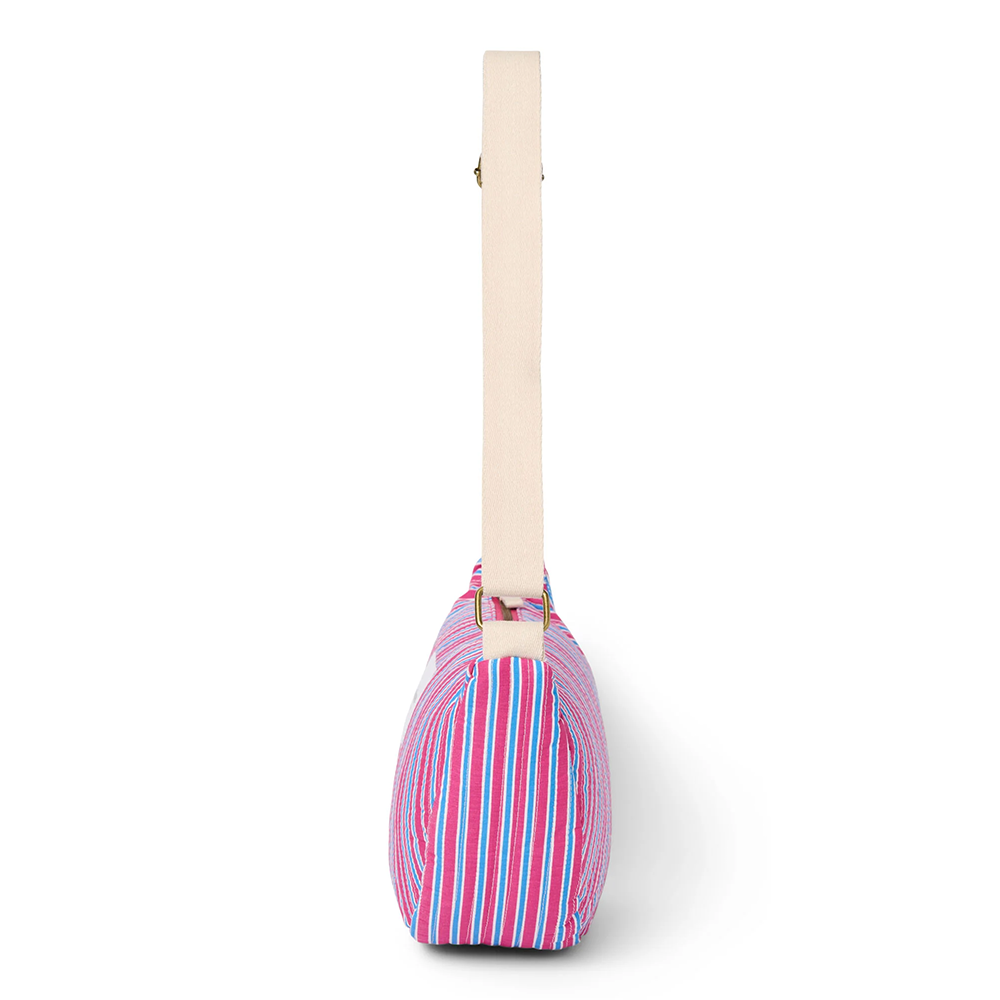 Sac banane Studio Noos pour adultes "Poplin" rayé framboise