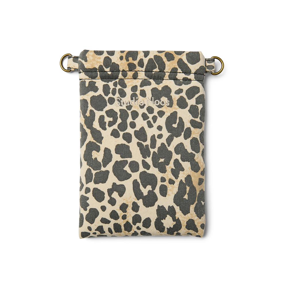 Studio Noos Handytasche ohne Schulterriemen &#39;Soft Cotton&#39; Leopard