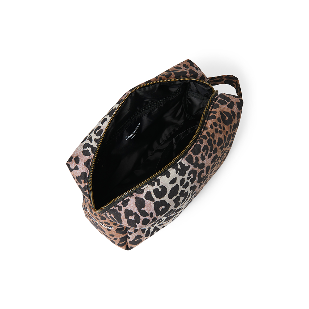 Studio Noos  Necessaire &#39;Soft Cotton&#39; Leopard Hazel