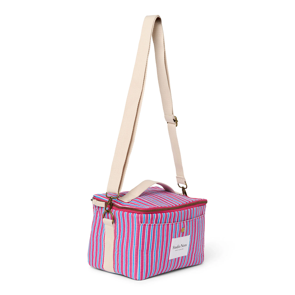 Studio Noos Kühltasche 'Poplin' Raspberry Striped