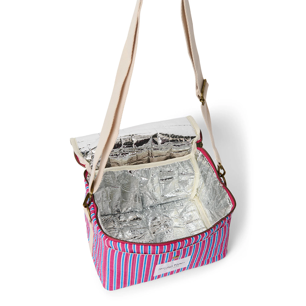 Studio Noos Kühltasche 'Poplin' Raspberry Striped