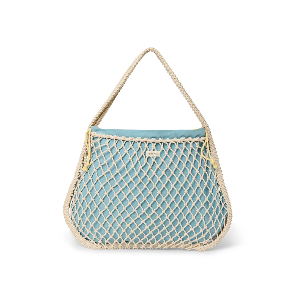Studio Noos Sac cabas en macramé avec pochette intérieure réversible 'Mom Bag' Natural