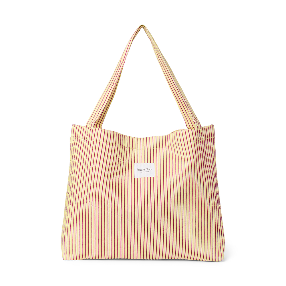 Studio Noos  Tragetasche 'Poplin Mom Bag' Butter Yellow Striped