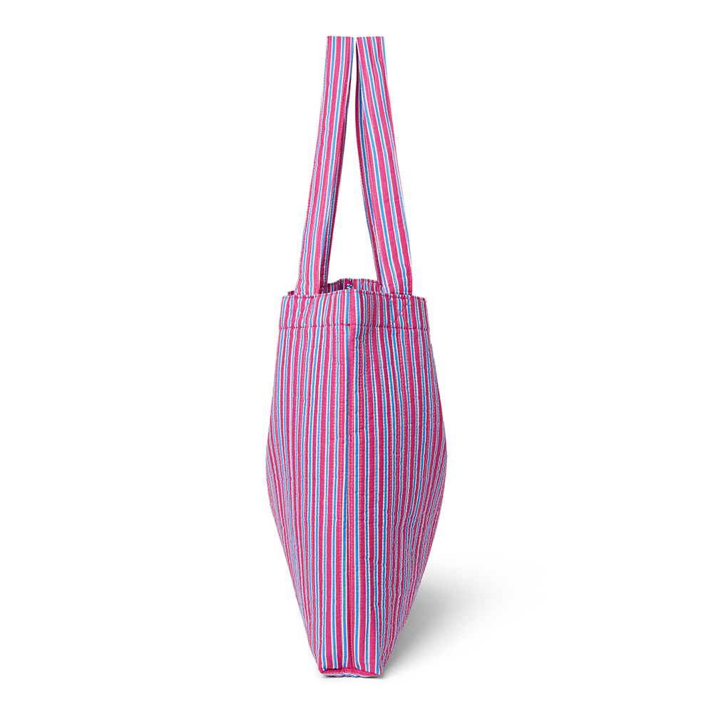 Studio Noos Cabas 'Poplin Mom Bag' Framboise Rayé