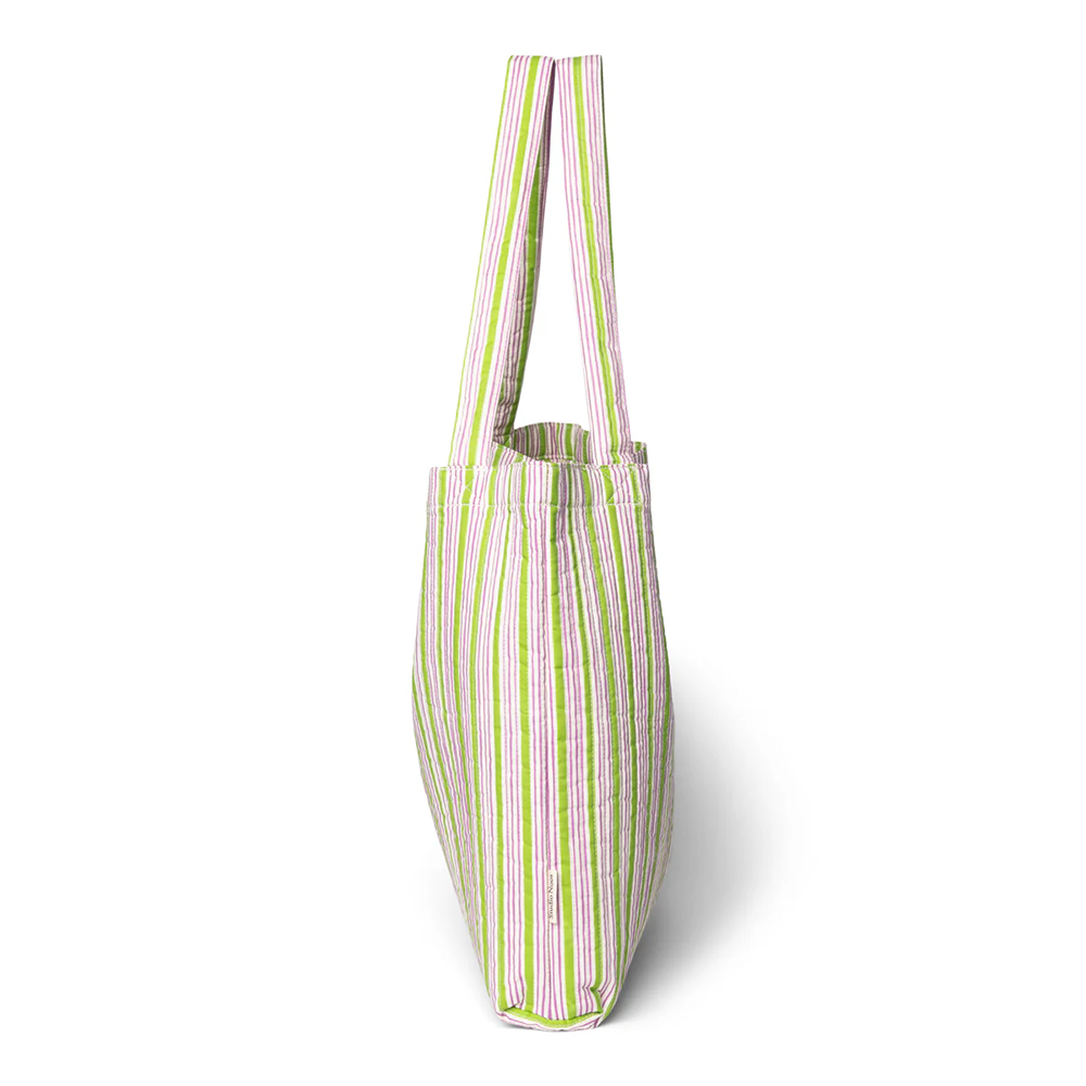 Studio Noos Tragetasche &#39;Cotton Striped&#39; Titane