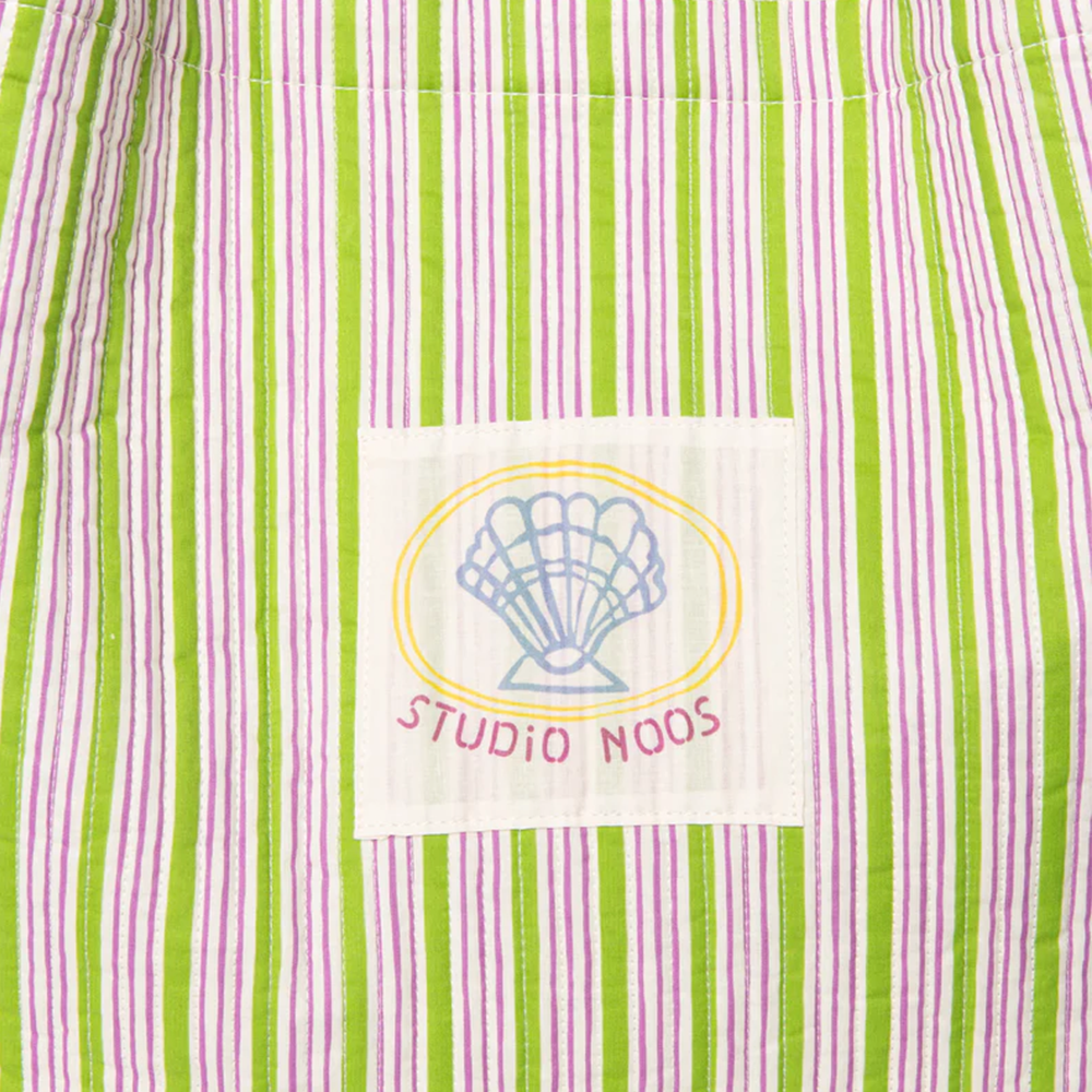 Studio Noos Tragetasche &#39;Cotton Striped&#39; Titane