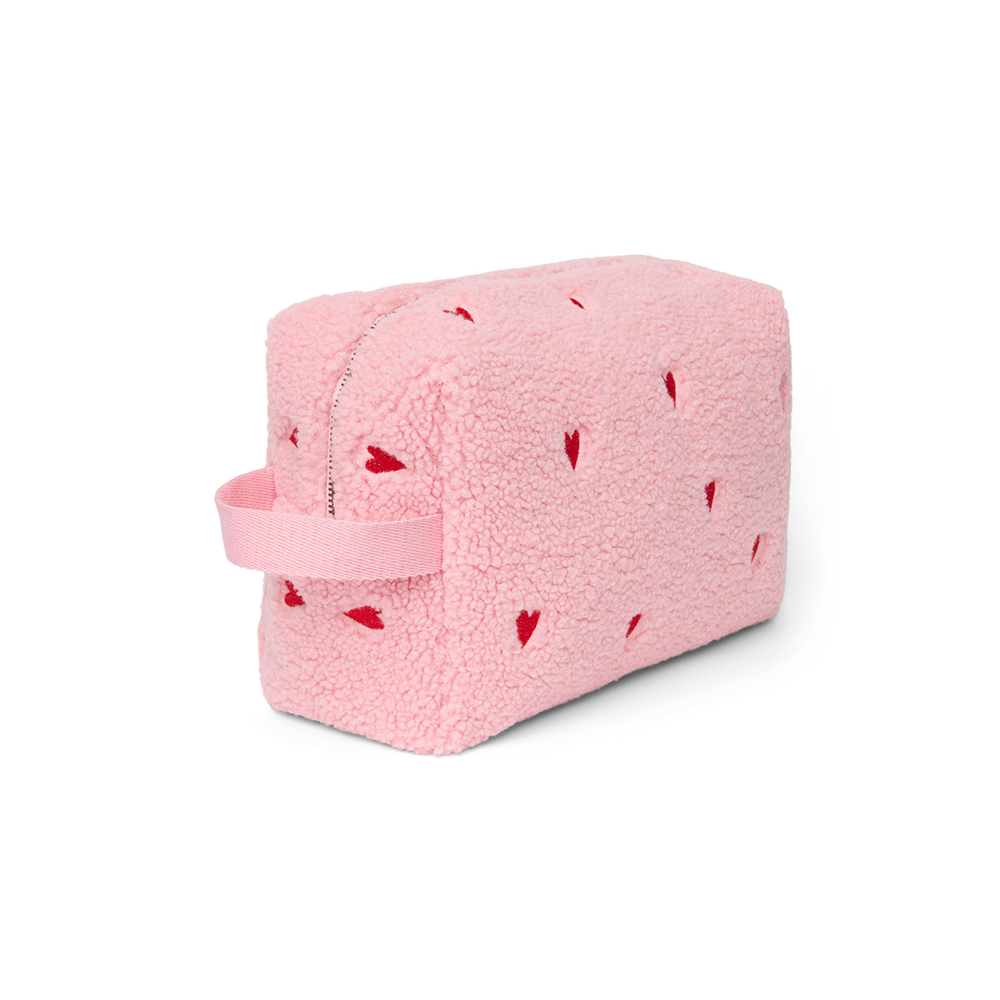 Studio Noos Necessaire 'Teddy' Light Pink Hearts