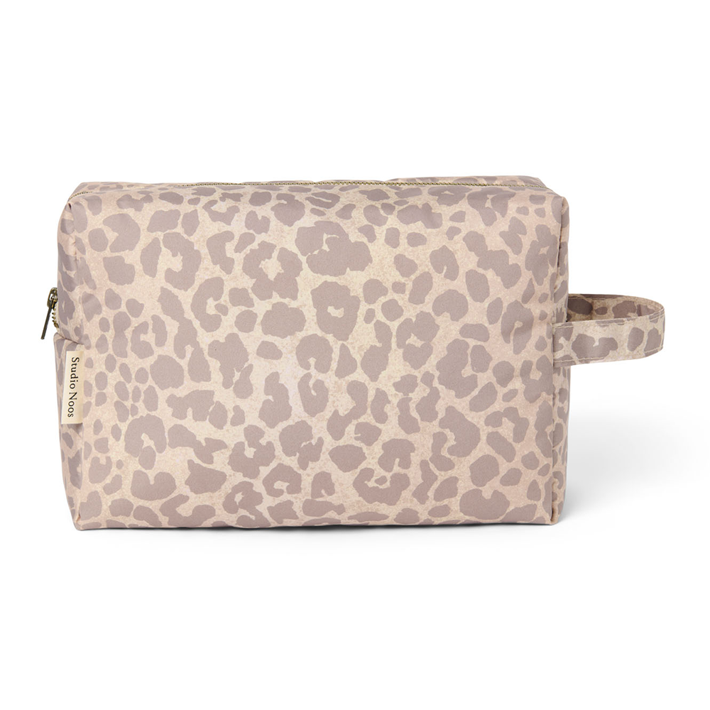 Studio Noos Toiletry Bag 'Puffy' Beige Leopard
