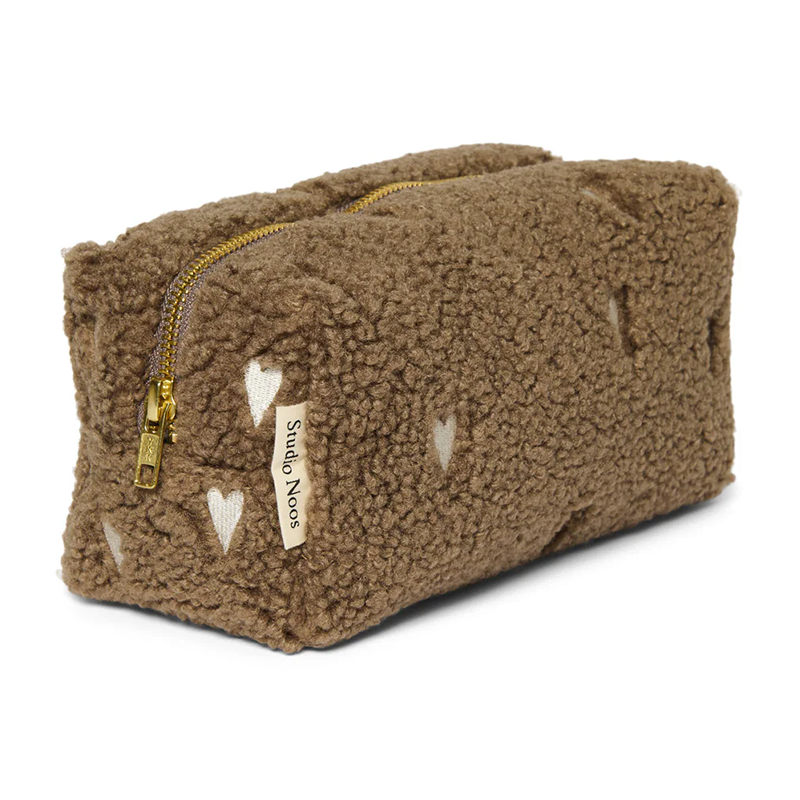 Studio Noos  Necessaire Teddy &#39;Hearts&#39; Brown