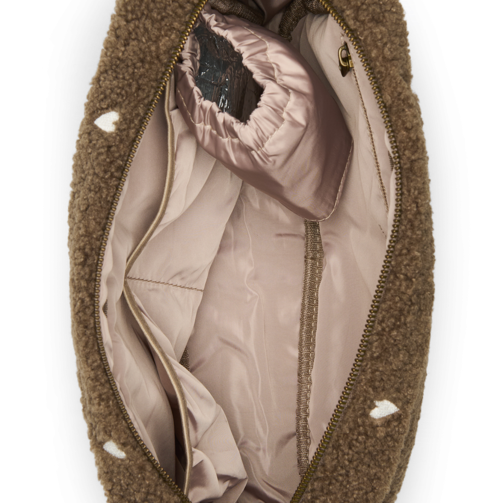 Studio Noos Kinderwagen Organizer 'Teddy' Hearts Brown