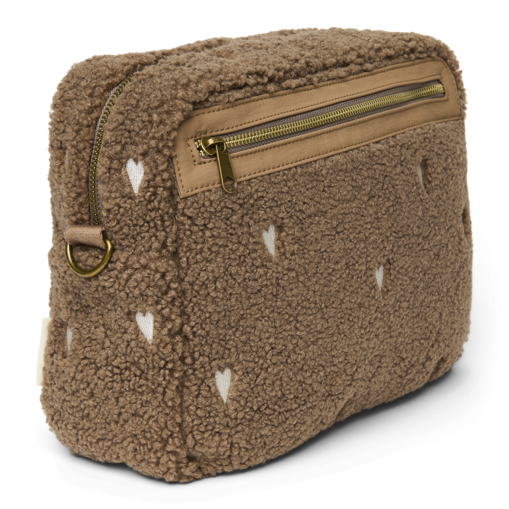 Studio Noos Kinderwagen Organizer 'Teddy' Hearts Brown